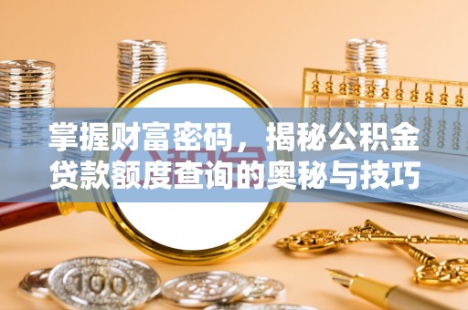 张家港掌握财富密码，揭秘公积金贷款额度查询的奥秘与技巧