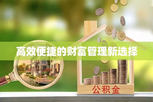 张家港高效便捷的财富管理新选择